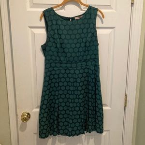 Forever 21 A Line Pleated Polka Dot Dress M